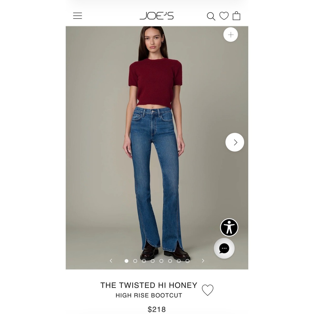 Joes Jeans Hi Honey‎ Petite Bootcut Timeless Aura Blue Jeans TD6TMU5836 Size 27